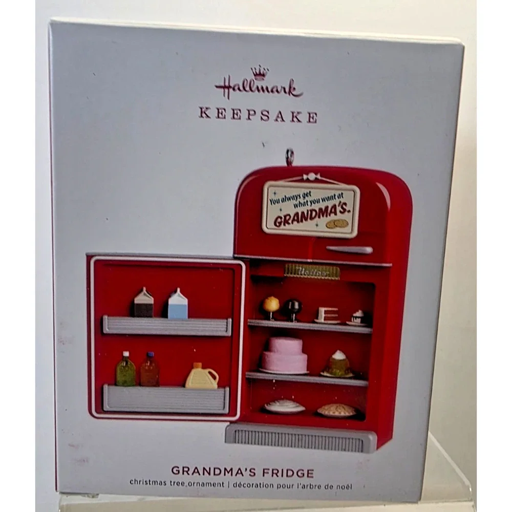 Hallmark Grandma's Fridge Keepsake RED Ornament 2019 Retro (3''X3'')